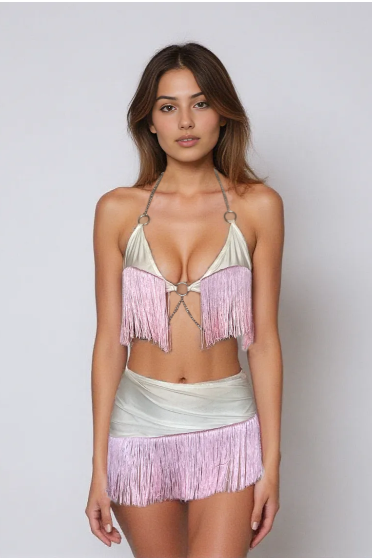 Cosmo Fringe Mini Skirt