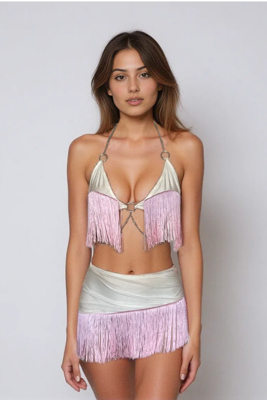 Cosmo Fringe Halter Top